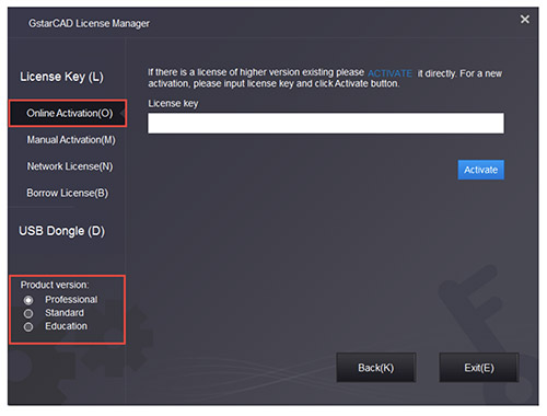ingresar licencia gstarcad